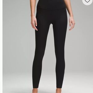 Women’s Lululemon black Align high rise ribbed leggings size 4 23” inseam